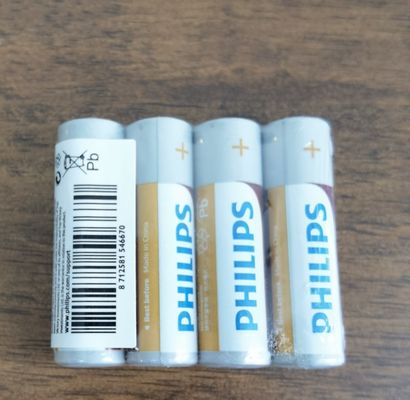 ROHS PHILIPS Low Drain Battery AA Zinc Carbon Batteries For Calculators