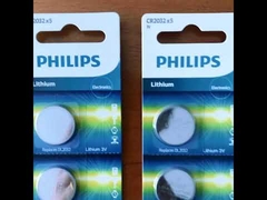 Küçük Cihazlar İçin Gümüş Lityum Mini Hücreler Philips Cr2032 Pil