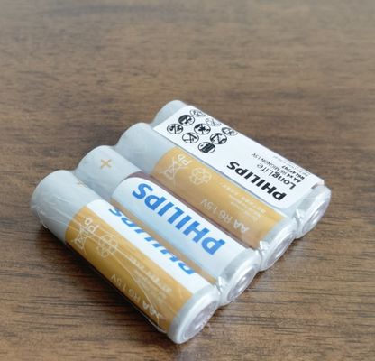 ROHS PHILIPS Low Drain Battery AA Zinc Carbon Batteries For Calculators
